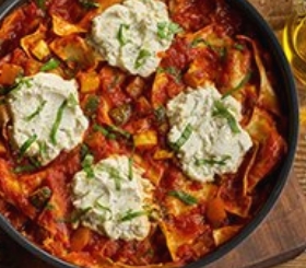 Skillet Vegetable Lasagna with Herbed Cheese image