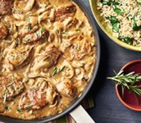 Pork Medallions in a Creamy Caramelized Onion & Mushroom Sauce image