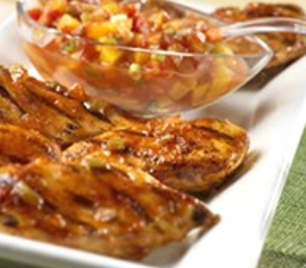 Chicken with Picante Peach Salsa image