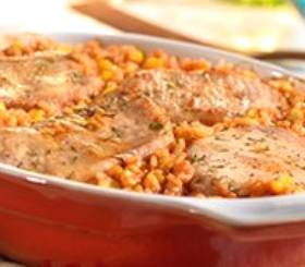 Pork Chop & Spanish Rice Bake image