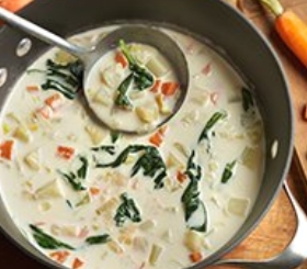 Garlicky Potato Leek Soup image