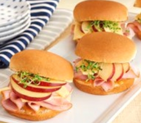 Ham, Havarti & Apple Sliders image