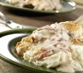 Baked Chicken with Ham Gravy image