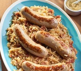 Beer and Kraut Brats image