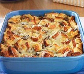 Savory Mushroom Bread Pudding image